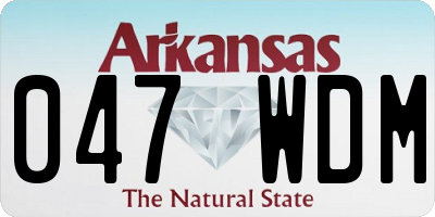 AR license plate 047WDM