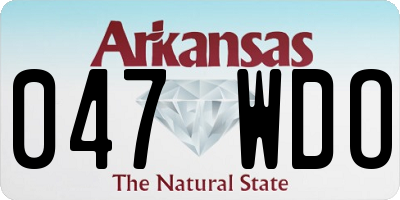 AR license plate 047WDO