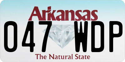 AR license plate 047WDP