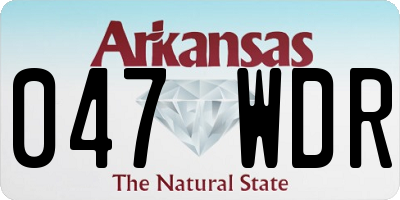 AR license plate 047WDR