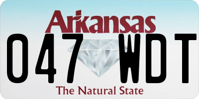 AR license plate 047WDT