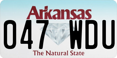 AR license plate 047WDU