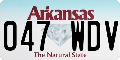 AR license plate 047WDV