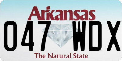AR license plate 047WDX