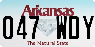 AR license plate 047WDY