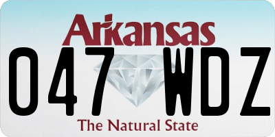 AR license plate 047WDZ