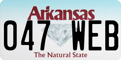 AR license plate 047WEB