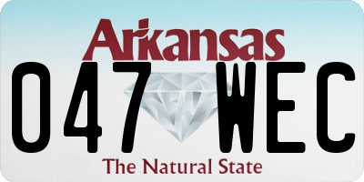 AR license plate 047WEC