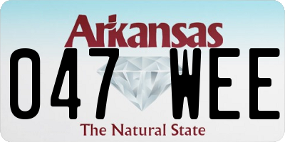 AR license plate 047WEE