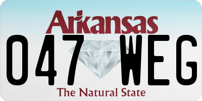 AR license plate 047WEG