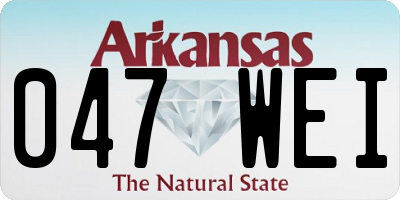 AR license plate 047WEI