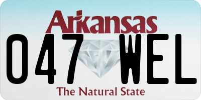 AR license plate 047WEL