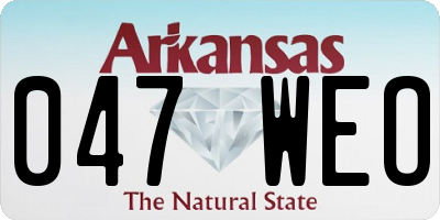 AR license plate 047WEO