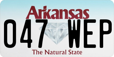 AR license plate 047WEP