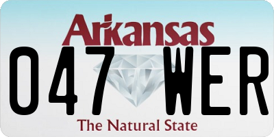 AR license plate 047WER