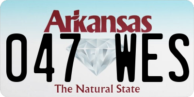 AR license plate 047WES