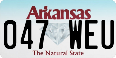 AR license plate 047WEU