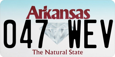 AR license plate 047WEV