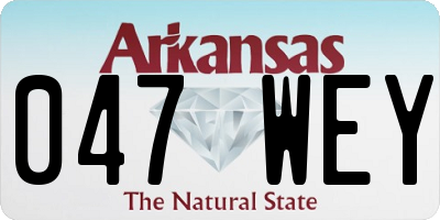 AR license plate 047WEY