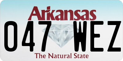AR license plate 047WEZ