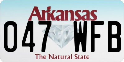 AR license plate 047WFB