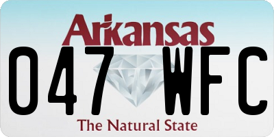 AR license plate 047WFC