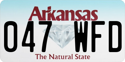AR license plate 047WFD