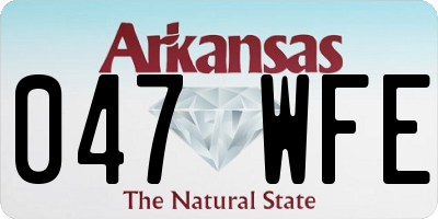 AR license plate 047WFE
