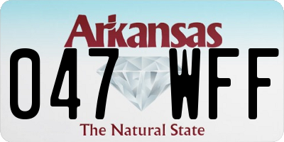 AR license plate 047WFF