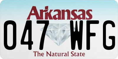 AR license plate 047WFG