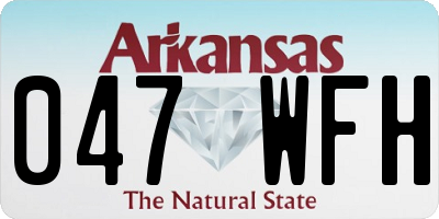 AR license plate 047WFH