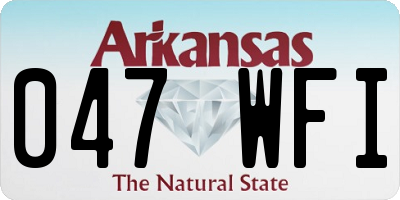 AR license plate 047WFI