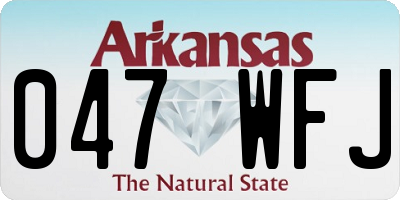 AR license plate 047WFJ
