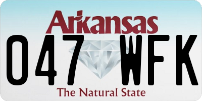 AR license plate 047WFK
