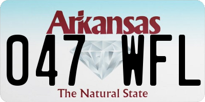 AR license plate 047WFL