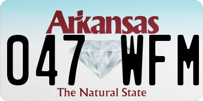 AR license plate 047WFM