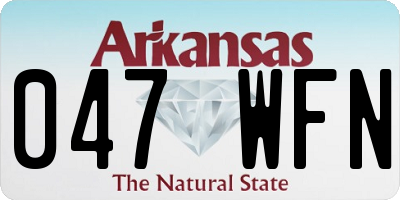 AR license plate 047WFN