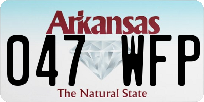 AR license plate 047WFP
