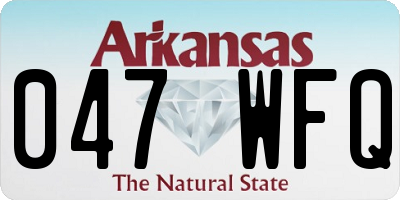 AR license plate 047WFQ