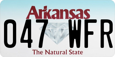 AR license plate 047WFR