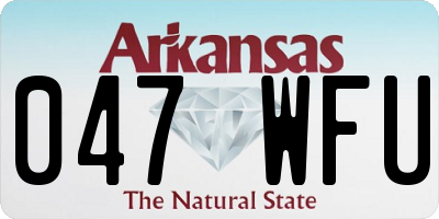 AR license plate 047WFU