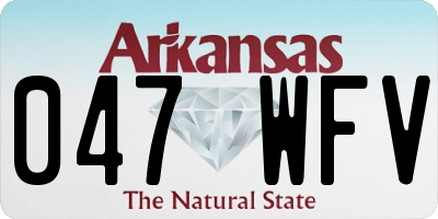 AR license plate 047WFV