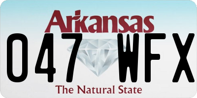 AR license plate 047WFX