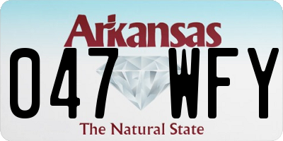 AR license plate 047WFY