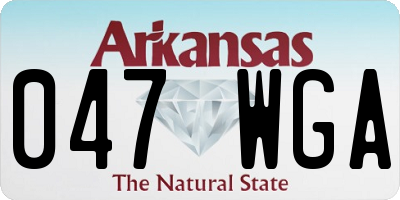 AR license plate 047WGA