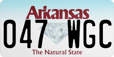 AR license plate 047WGC