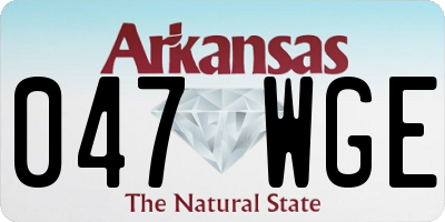 AR license plate 047WGE