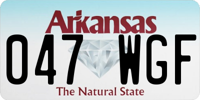 AR license plate 047WGF