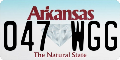 AR license plate 047WGG