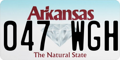AR license plate 047WGH